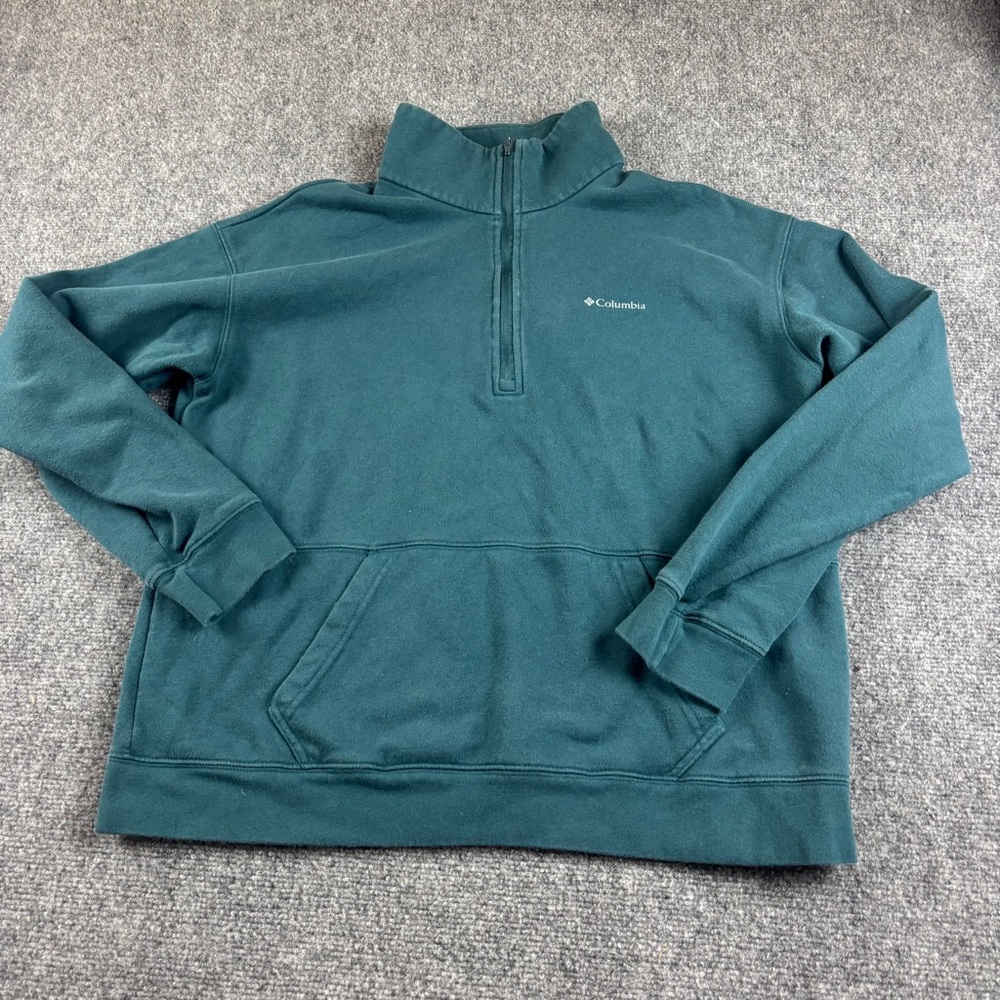 COLUMBIA Women’s Dark Teal 1/4 Zip Pullover Sweatshirt size: Large